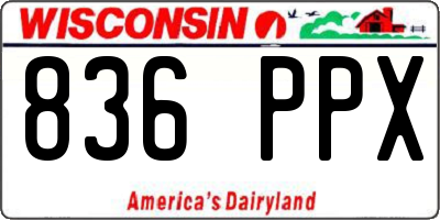 WI license plate 836PPX