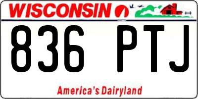 WI license plate 836PTJ