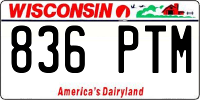 WI license plate 836PTM