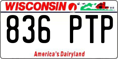 WI license plate 836PTP