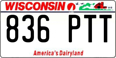 WI license plate 836PTT