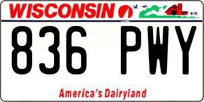 WI license plate 836PWY