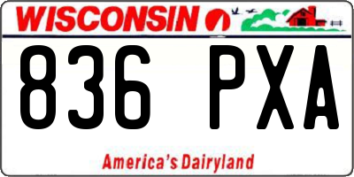 WI license plate 836PXA