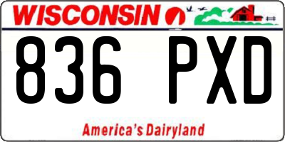 WI license plate 836PXD