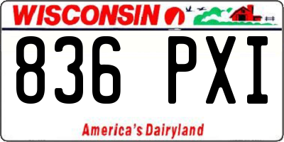 WI license plate 836PXI