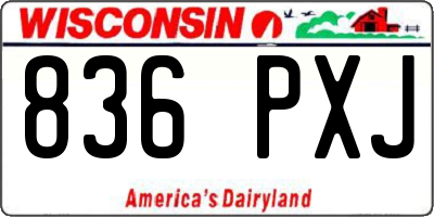 WI license plate 836PXJ