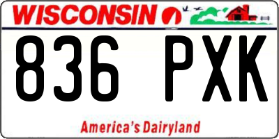 WI license plate 836PXK