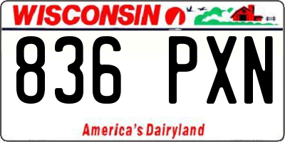 WI license plate 836PXN