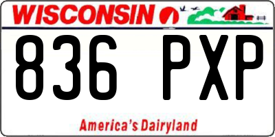 WI license plate 836PXP