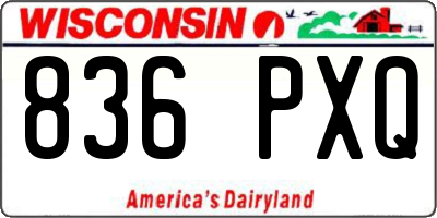 WI license plate 836PXQ