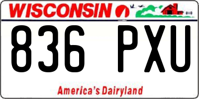 WI license plate 836PXU