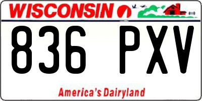 WI license plate 836PXV
