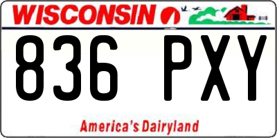 WI license plate 836PXY