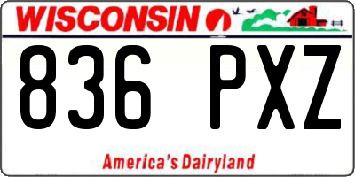 WI license plate 836PXZ