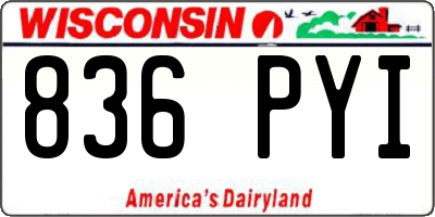 WI license plate 836PYI