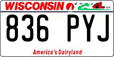 WI license plate 836PYJ