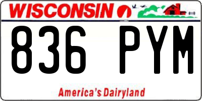 WI license plate 836PYM