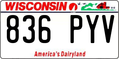 WI license plate 836PYV