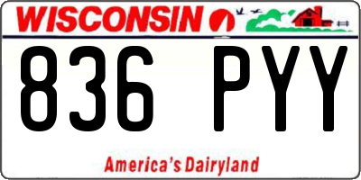 WI license plate 836PYY