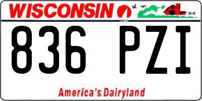 WI license plate 836PZI