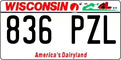 WI license plate 836PZL