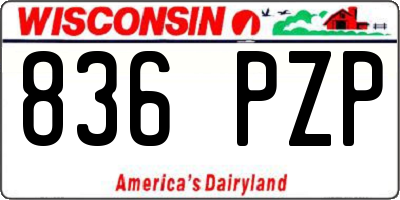 WI license plate 836PZP