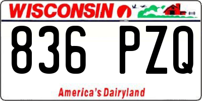 WI license plate 836PZQ