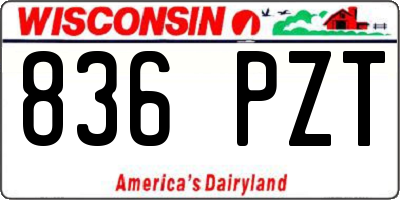 WI license plate 836PZT