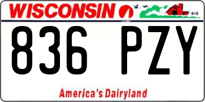 WI license plate 836PZY