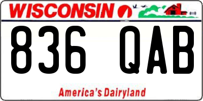WI license plate 836QAB