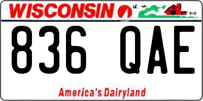 WI license plate 836QAE