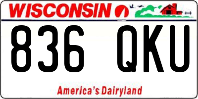 WI license plate 836QKU