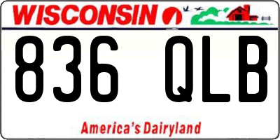 WI license plate 836QLB