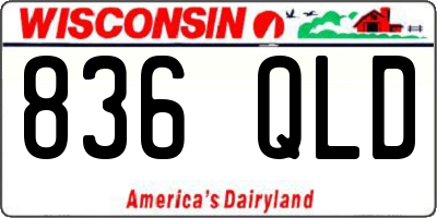 WI license plate 836QLD