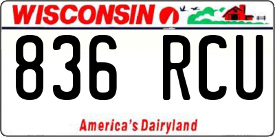WI license plate 836RCU