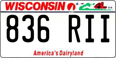 WI license plate 836RII