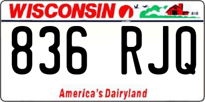 WI license plate 836RJQ