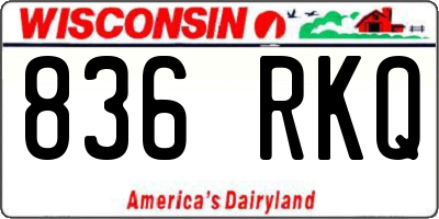 WI license plate 836RKQ