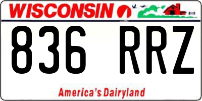 WI license plate 836RRZ