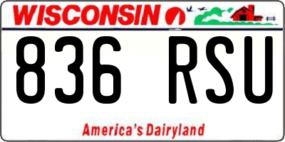 WI license plate 836RSU