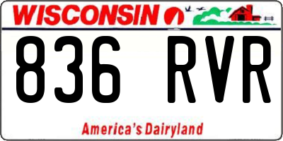 WI license plate 836RVR