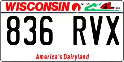 WI license plate 836RVX