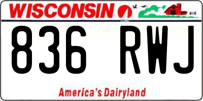 WI license plate 836RWJ