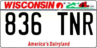 WI license plate 836TNR