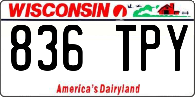 WI license plate 836TPY