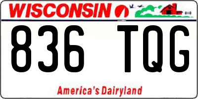 WI license plate 836TQG
