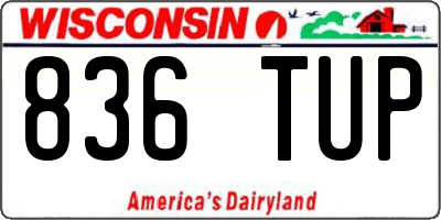 WI license plate 836TUP