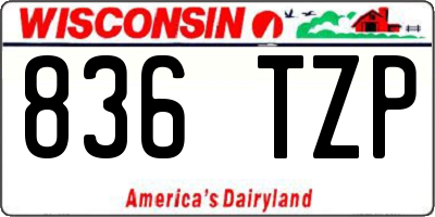 WI license plate 836TZP