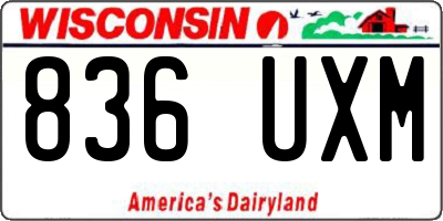 WI license plate 836UXM