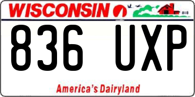 WI license plate 836UXP